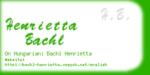 henrietta bachl business card